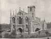 YORKSHIRE. Selby Abbey 1900 old antique vintage print picture