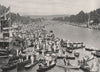 HENLEY REGATTA. Many boats. Busy scene. Oxfordshire 1900 old antique print