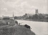 WORCESTERSHIRE. Worcester Cathedral 1900 old antique vintage print picture