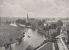 STRATFORD-ON-AVON. View of the town. Warwickshire 1900 old antique print