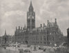 MANCHESTER. Town Hall. Busy scene 1900 old antique vintage print picture