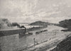 MANCHESTER SHIP CANAL. Above Eastham. Lancashire 1900 old antique print