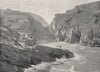 CORNWALL. Tintagel Castle 1900 old antique vintage print picture