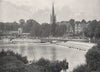 BUCKINGHAMSHIRE. Bridge and Weir at Great Marlow 1900 old antique print