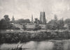 WORCESTERSHIRE. Evesham 1900 old antique vintage print picture