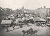 PETERBOROUGH. Market-Place. Cambridgeshire. Many stalls. Carts. 1900 old print