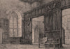 HADDON HALL. Banqueting hall. Derbyshire 1836 old antique print picture