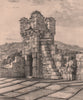 HADDON HALL. Watch tower. Derbyshire 1836 old antique vintage print picture