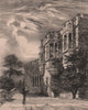 HADDON HALL. From the garden. Derbyshire 1836 old antique print picture