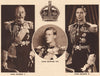 HOUSE OF WINDSOR. King George V; King Edward VIII; King George VI 1937 print