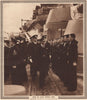 KING EDWARD VIII. Inspecting men of H. M. S. Royal Oak 1937 old vintage print