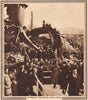 KING EDWARD VIII. At a derelict steel-works, South Wales 1937 old print