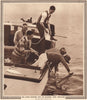 KING GEORGE VI. Big game fishing, Bay of Islands, New Zealand 1937 old print