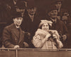 KING GEORGE VI & QUEEN ELIZABETH. Sharing a joke at Aintree 1937 old print