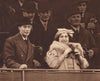 KING GEORGE VI & QUEEN ELIZABETH. Sharing a joke at Aintree 1937 old print