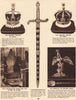 HOUSE WINDSOR. Imperial crowns State/India. Coronation chair. Stone Scone 1937