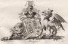 BEAUFORT. Coat of Arms. Heraldry 1790 old antique vintage print picture