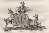 BOLTON. Coat of Arms. Heraldry 1790 old antique vintage print picture