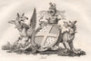 LEEDS. Coat of Arms. Heraldry 1790 old antique vintage print picture