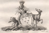 NEWCASTLE. Coat of Arms. Heraldry 1790 old antique vintage print picture