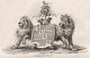 NORTHUMBERLAND. Coat of Arms. Heraldry 1790 old antique vintage print picture