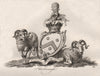 HARBOROUGH. Coat of Arms. Heraldry 1790 old antique vintage print picture
