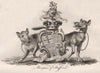 MARQUIS OF STAFFORD. Coat of Arms. Heraldry 1790 old antique print picture