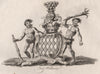 FITZ-WILLIAM. Coat of Arms. Heraldry 1790 old antique vintage print picture