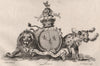POWIS. Coat of Arms. Heraldry 1790 old antique vintage print picture