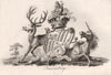 FAUCONBERG. Coat of Arms. Heraldry 1790 old antique vintage print picture