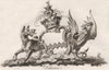 DELAWARR. Coat of Arms. Heraldry 1790 old antique vintage print picture