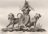 TALBOT. Coat of Arms. Heraldry 1790 old antique vintage print picture