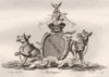 MONTAGUE. Heraldry. Coat of Arms 1790 old antique vintage print picture