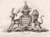 WEYMOUTH. Coat of Arms. Heraldry 1790 old antique vintage print picture