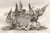 WENTWORTH. Coat of Arms. Heraldry 1790 old antique vintage print picture