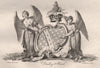 DUDLEY & WARD. Coat of Arms. Heraldry 1790 old antique vintage print picture