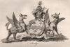 SANDYS. Coat of Arms. Heraldry 1790 old antique vintage print picture