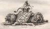 SUNDRIDGE. Coat of Arms. Heraldry 1790 old antique vintage print picture