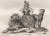 SOUTHAMPTON. Coat of Arms. Heraldry 1790 old antique vintage print picture