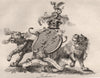 PORCHESTER. Coat of Arms. Heraldry 1790 old antique vintage print picture