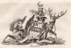BERWICK. Coat of Arms. Heraldry 1790 old antique vintage print picture