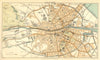 DUBLIN. City plan. Ireland. STANFORD 1908 old antique vintage map chart