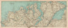 DONEGAL. Northern Section. Londonderry. Ireland. STANFORD 1908 old antique map