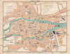 CORK. Town plan. Ireland. STANFORD 1908 old antique vintage map chart