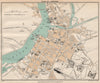 LIMERICK. Town plan. Ireland. STANFORD 1908 old antique vintage map chart