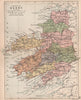 COUNTY KERRY. Antique county map. Munster. Ireland. BARTHOLOMEW 1882 old