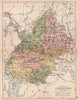 COUNTY LONGFORD. Antique county map. Leinster. Ireland. BARTHOLOMEW 1882