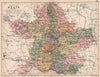 COUNTY MEATH. Antique county map. Leinster. Ireland. BARTHOLOMEW 1882 old