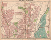 LONDON N. Wood Green Tottenham Harringay. Bus & tram routes 1913 old map