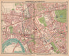 LONDON.Hammersmith Kensington Shepherd's Bush Earl's Court Notting Hill 1913 map